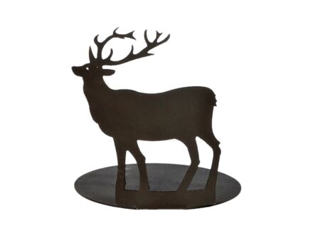 Figuur Rendier H9cm - metaal - zwart