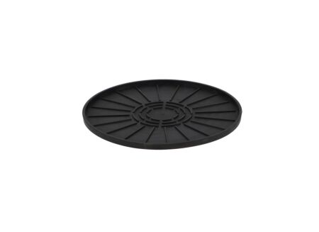 Plantenschotel rond 25,3x1,3cm - kunststof - zwart