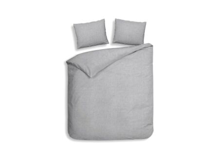 Dekbedovertrek Franela 260x240cm - flanel - lichtgrijs
