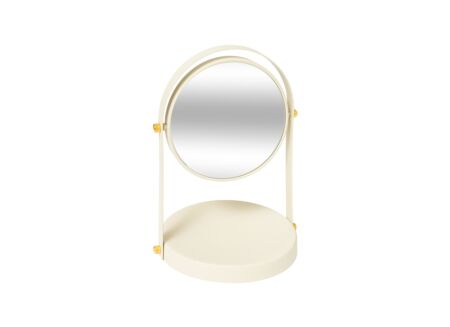 Make-up spiegel Duo 18x26,5cm - metaal & glas - ivoor