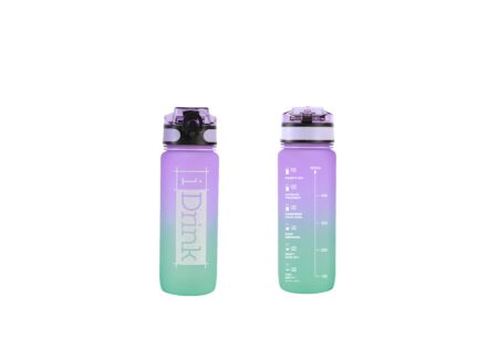 Drinkfles Tritan 0,75L - kunststof - paars/aquamarine