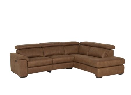 Hoeksalon Fall 271x213cm - stof -  cognac met relax
