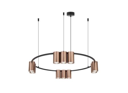 Hanglamp Ø60cm 10xGU10 - aluminium - brons