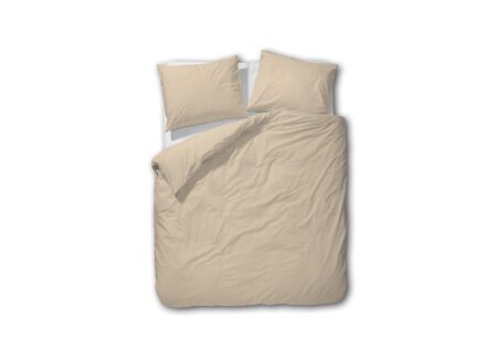 Dekbedovertrek 240x200/220cm - percale katoen - geel