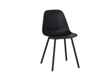 Kuipstoel Claudio 44x53,5x80,5cm - staal/polypropyleen - zwart