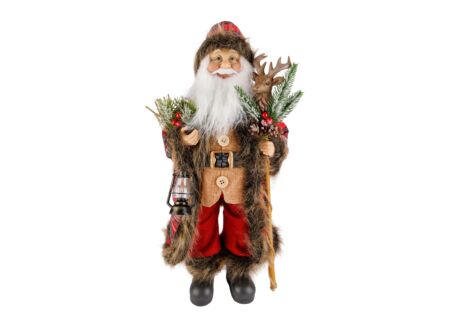 Kerstdecoratie Santa 25x15x46cm - kunststof - multicolor