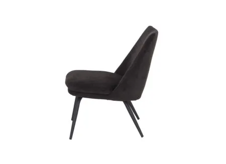 Fauteuil Yoyo 56x73x77cm - stof - zwart