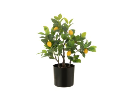 Kunstplant Citroenboom H60cm - kunststof - groen