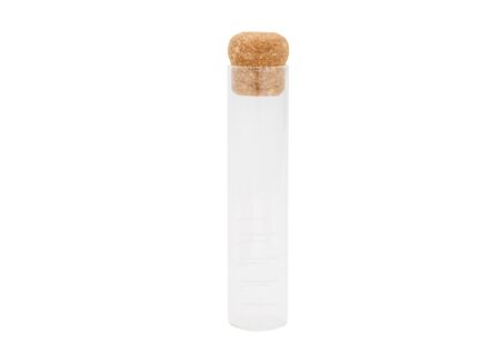 Thee infuser met kurkstop Ø2,9x14,6cm - glas/kurk - transparant