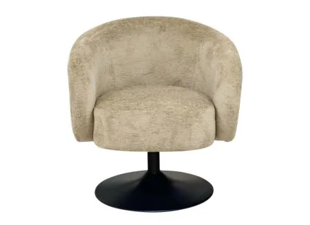 Draaifauteuil Dandy 65x66x73cm - stof - taupe
