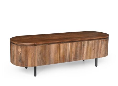 Tv-meubel Velian 150cm - mango massief - bruin