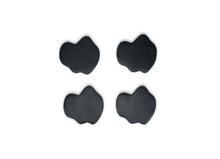 Onderzetter Charm 10x9,50cm - zwart - set van 4