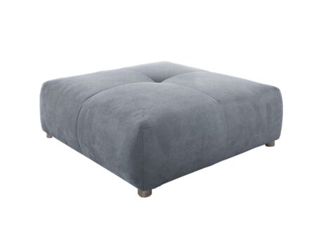 Poef Gulliver 126x126cm stof lichtblauw