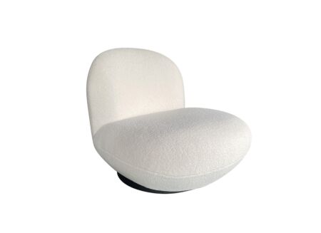 Draaifauteuil Criollo 91x95x71cm - bouclé - wit
