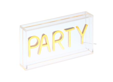 Ledlamp Neon Party 23x12,5cm - kunststof - geel
