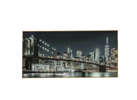 Print op glas Bridge & City 60x120cm
