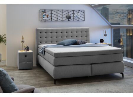 Boxspring Jessica 180x200cm stof grijs