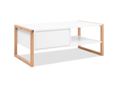 Salontafel Denver 100x40x55cm - decor - wit & artisanale eik