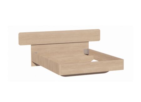 Bed 180x200cm - melamine - brushed sand oak nature