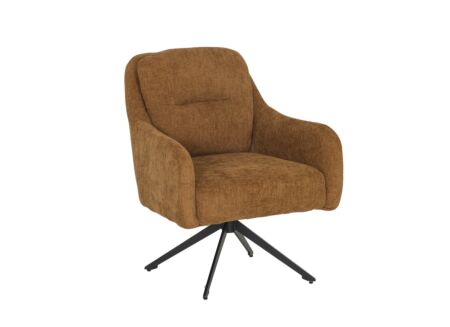 Draaifauteuil Skog 70x75x85cm - stof - cognac
