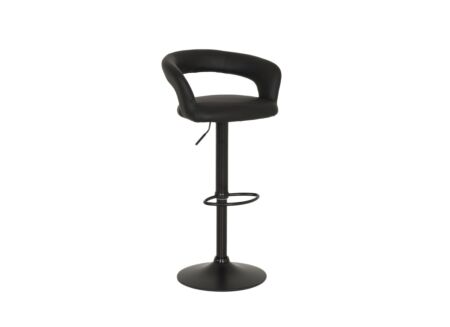 Barstoel Zorn lederlook - zwart
