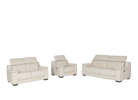 Zetel Grass 2,5+2+1-zit - leder - frost met relax