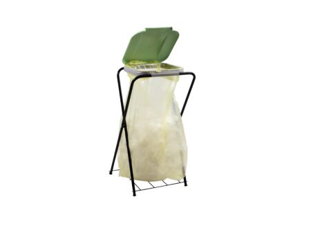 Vuilniszakhouder E101RN 43x37x81,5cm - metaal/kunststof - zwart