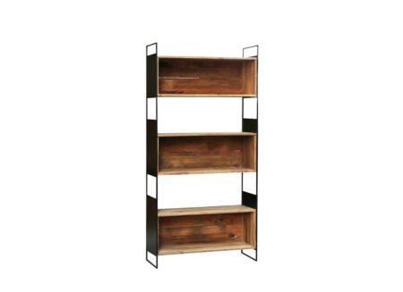 Opbergrek Opium 91x35x190cm - gerecycleerd den massief - naturel zwart