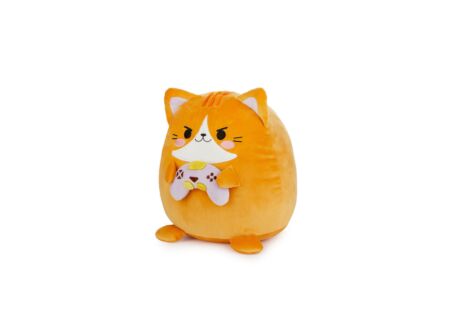 Kussen Fluffy Kawaii Gamer H32cm - polyester - oranje