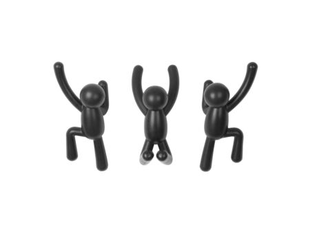 Kapstok Buddy  7,6 cm, set van 3