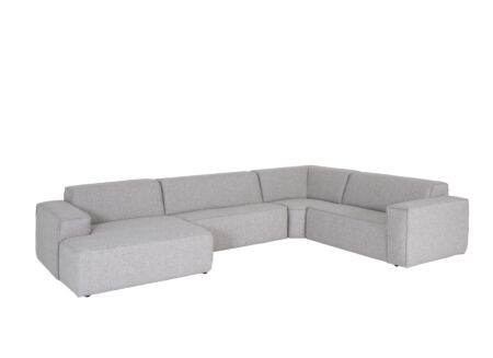 Hoeksalon Scout 366x268cm - stof - grijs