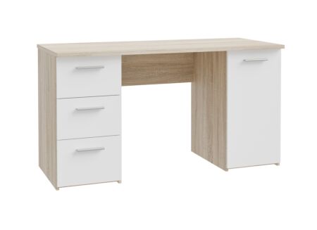 Bureau Net307 138x60x74cm - décor - blanc & chêne sonoma Bureau Net307 138x60x74cm - décor - blanc & chêne sonoma