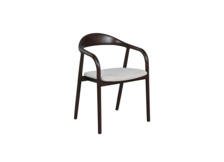 Stoel Donna 56,5x53x79,4cm - eik fineer & polyestervezel - walnoot
