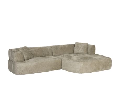 Hoeksalon Eder 310x190cm - stof - taupe