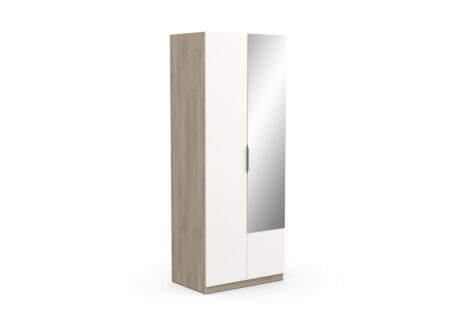 Kleerkast Ghost 79cm - decor - kronberg eik/wit