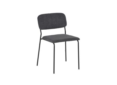 Stoel Epoca 46x54,5x85cm - stof - antraciet