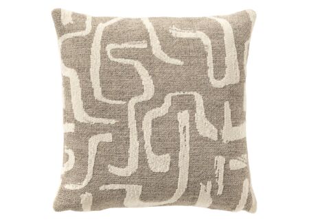 Kussen Emilio 45x45cm - polyester - taupe