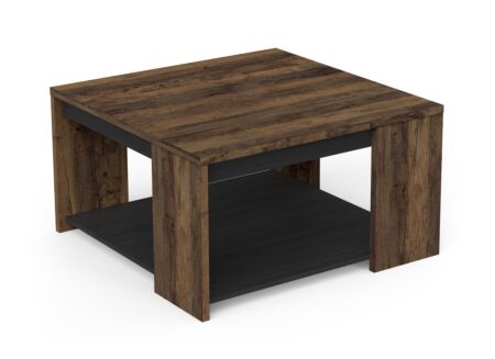 Salontafel Monaco vierkant bruin met opbergruimte