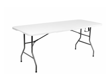 Plooitafel Manaia 180x74cm - staal - wit
