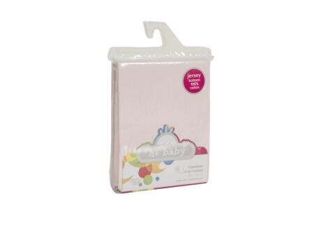 Hoeslaken 60x120cm - jersey katoen - roze