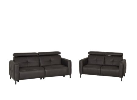 Zetel Dervaux 3+2-zit - stof - antraciet met relax