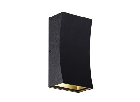 Wandlamp zwart 2x3W CREE LED