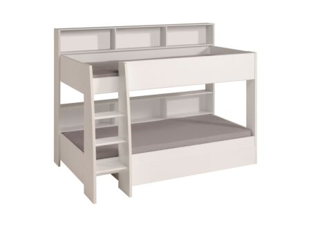 Stapelbed Leo  90x200cm - meubelplaat - wit