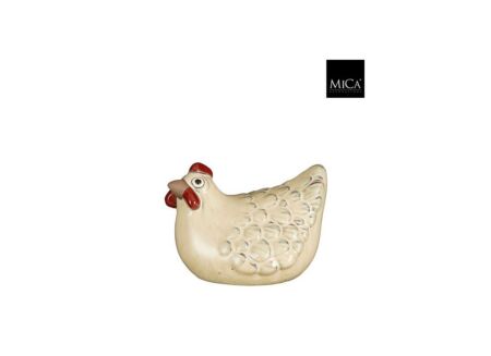 Figuur Kip H15cm - keramiek - wit