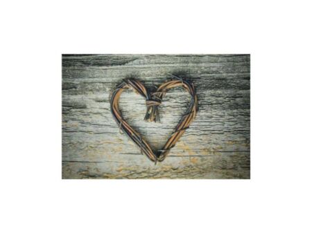 Deurmat Heart Twigs 75x50cm polyester beige