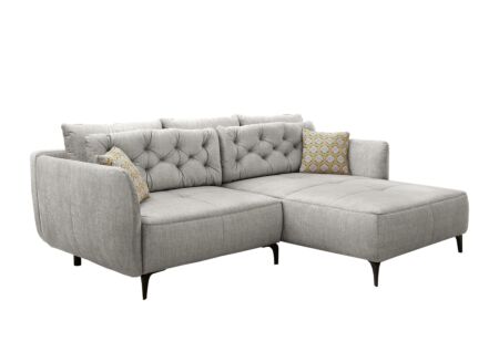 Hoeksalon Saulo 251x187cm - stof - grijs