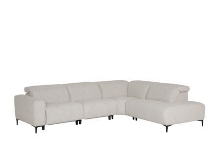 Hoeksalon Knight 317x255cm - stof - beige met relax