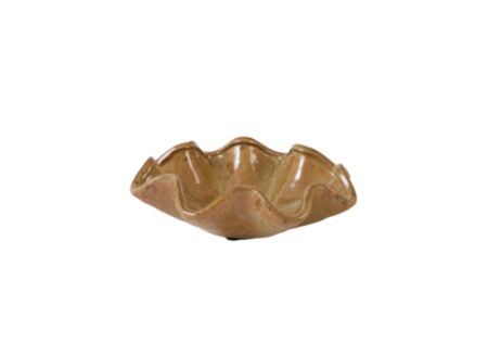 Schaal Godeni Ø25cm - keramiek - olijfgroen