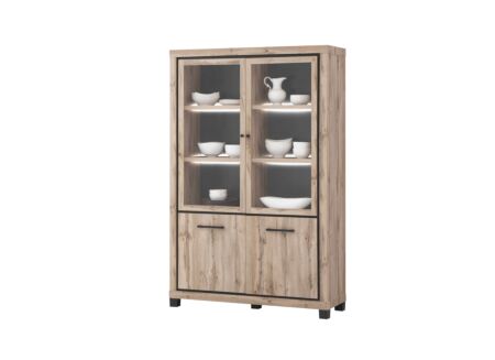 Vitrinekast Elegance 133cm - decor - canada oak