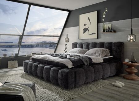 Bedbox Bexley 180x200cm - polyester - cremona black